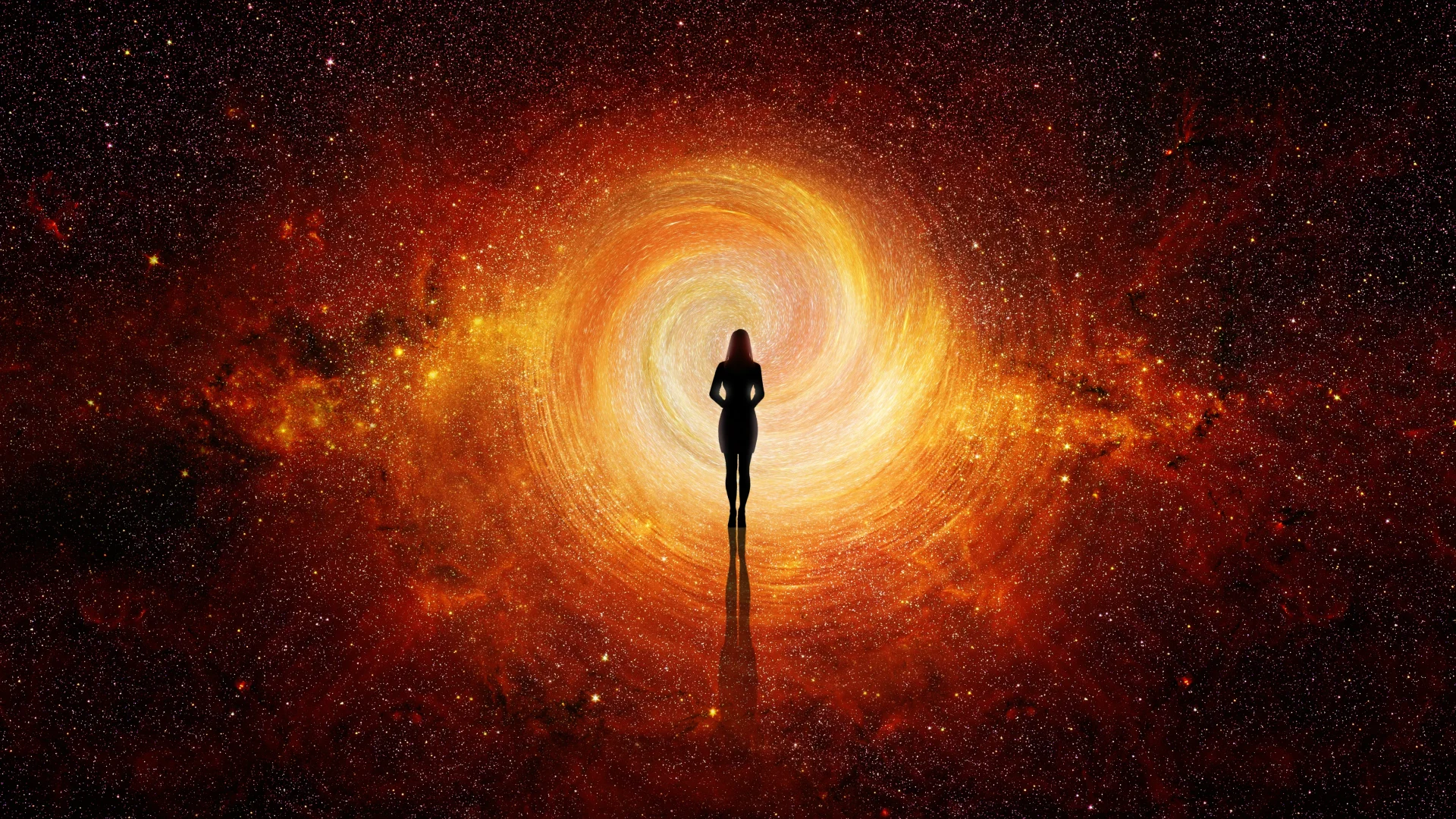 woman-s-silhouette-with-universe